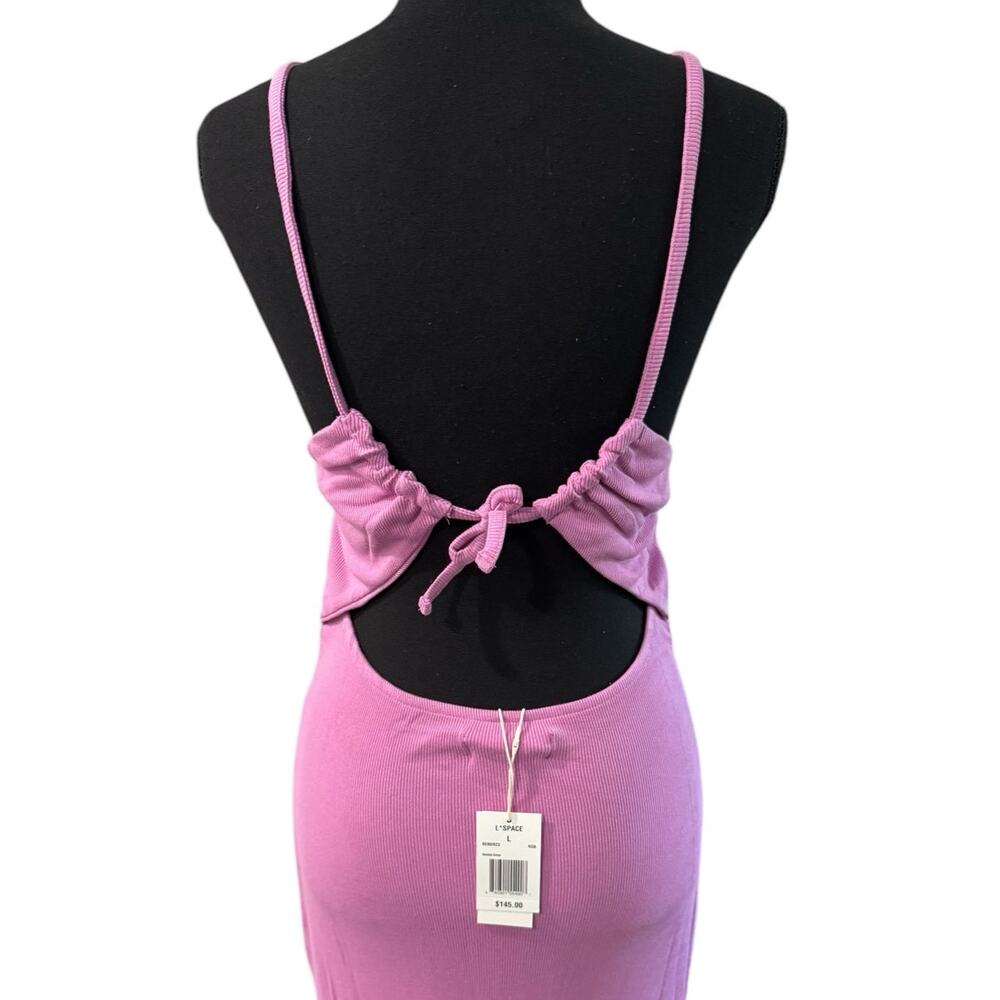 NWT! L*Space Ribbed Maxi Renata Dress in Rosebud - Size Large - Picture 8 of 9